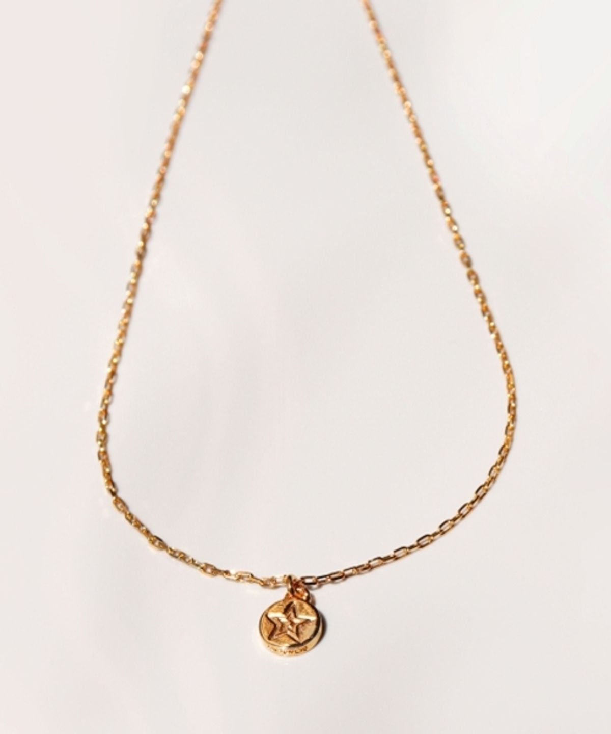 봉보(BONBEAU) Star eye smile coin pendant Necklace 스타아이 스마일 코인 팬던트 실버 체인 목걸이