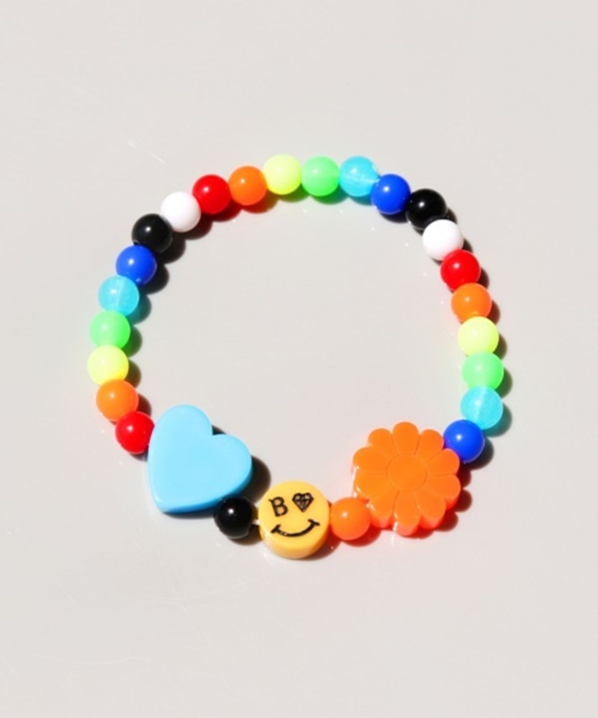 봉보(BONBEAU) Kitsch trio charms colorball Bracelet 키치 트리오 참 컬러 스마일 볼 밴드 팔찌