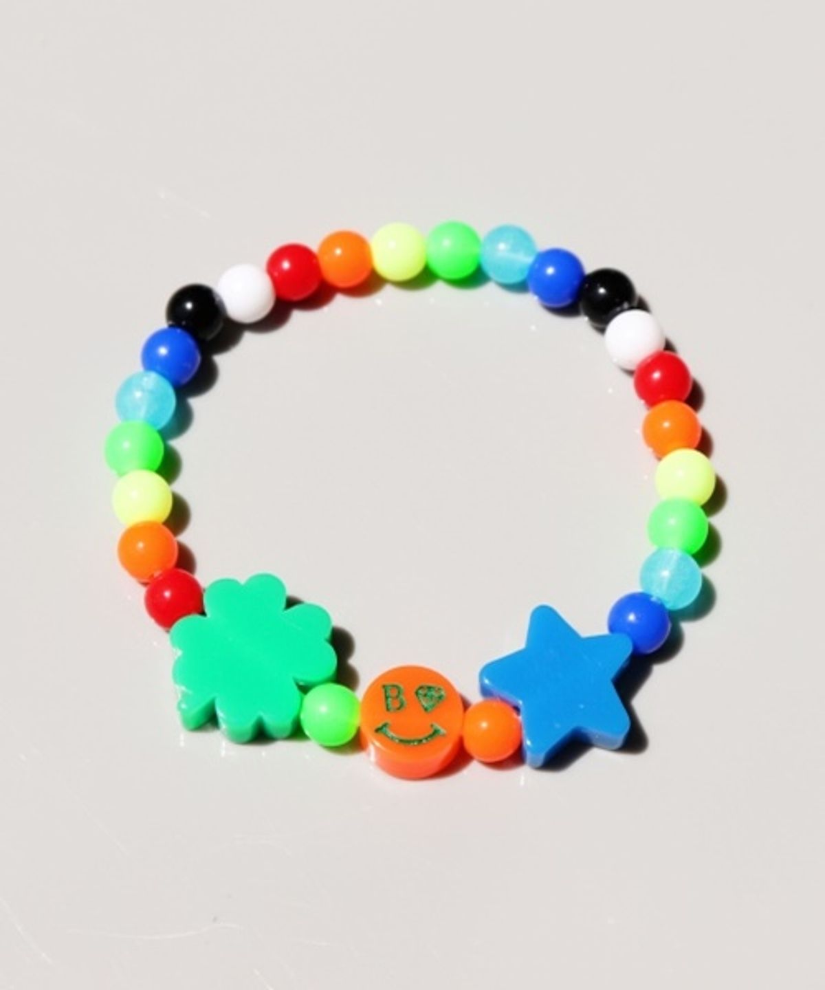 봉보(BONBEAU) Kitsch trio charms colorball Bracelet 키치 트리오 참 컬러 스마일 볼 밴드 팔찌