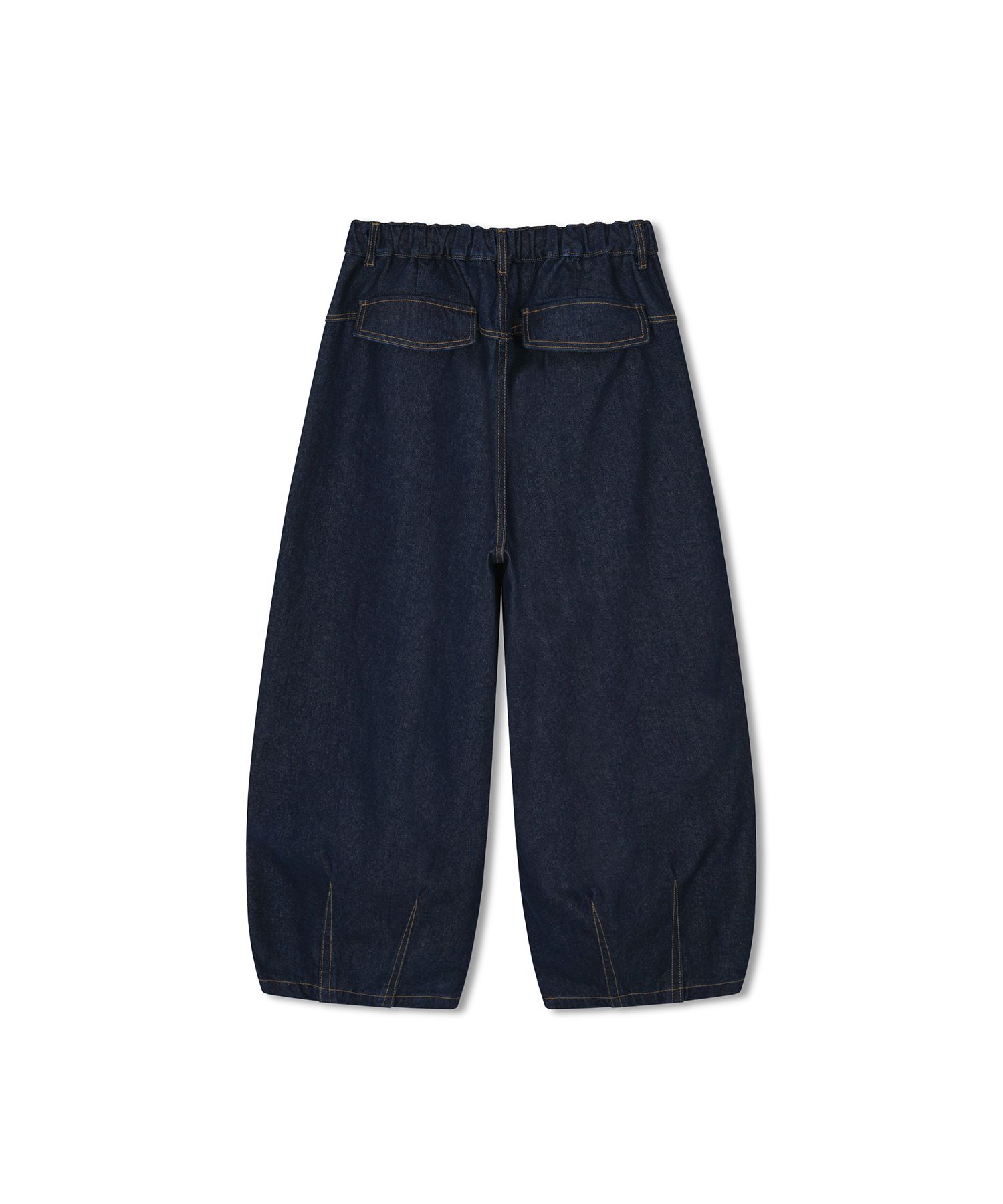 MUSINSA公式 | ANGLAN Rigid Indigo Denim Balloon Pants - Dark Blue