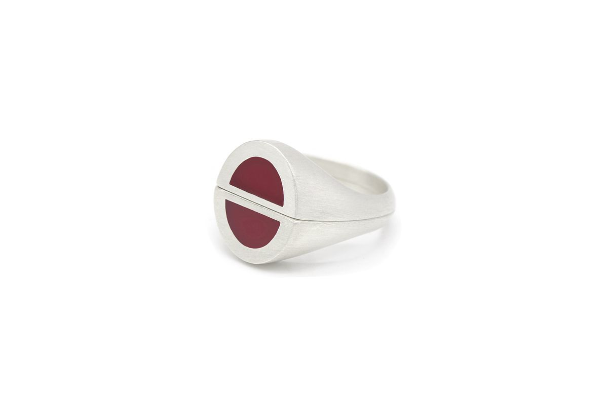 오드콜렛(ODDCOLLET) half signet ring 002 (red)