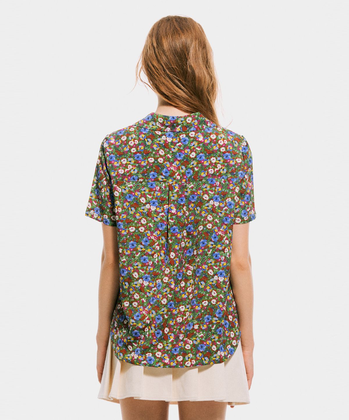 준준스페이스(JUNEJUNE SPACE) Floral Shirts_Green(플로랄 반팔셔츠_그린)