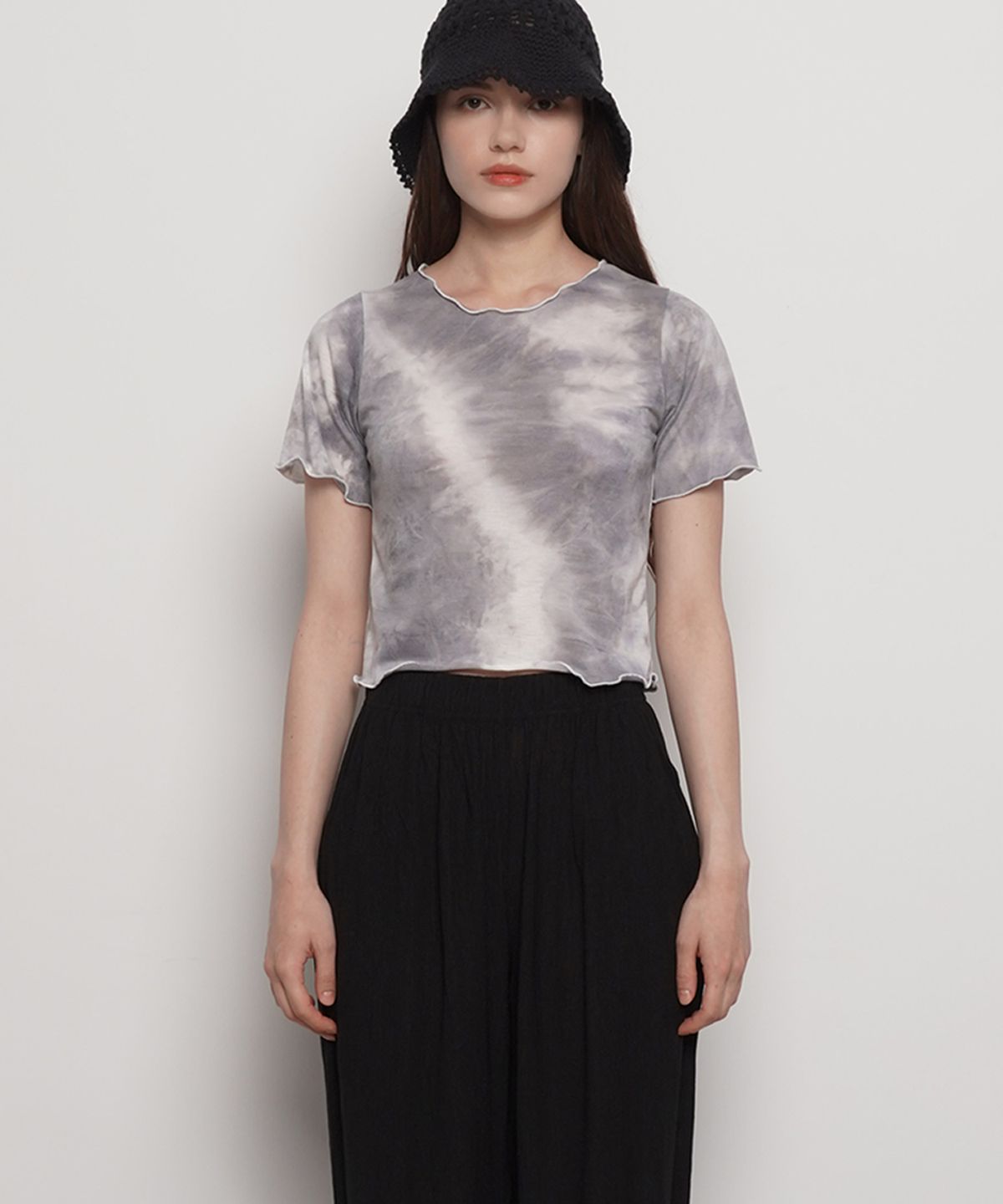 에이본(THE-ABON) W210 water printing crop half t mint