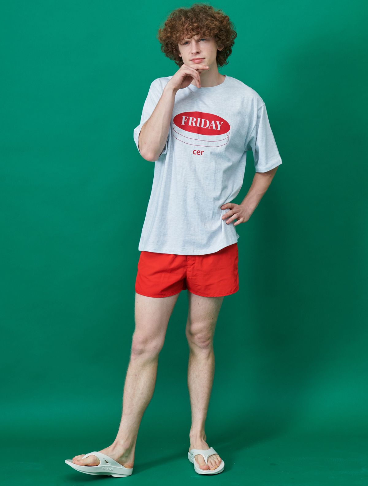씨이알(CER) 프라이데이 티셔츠(라이트그레이)