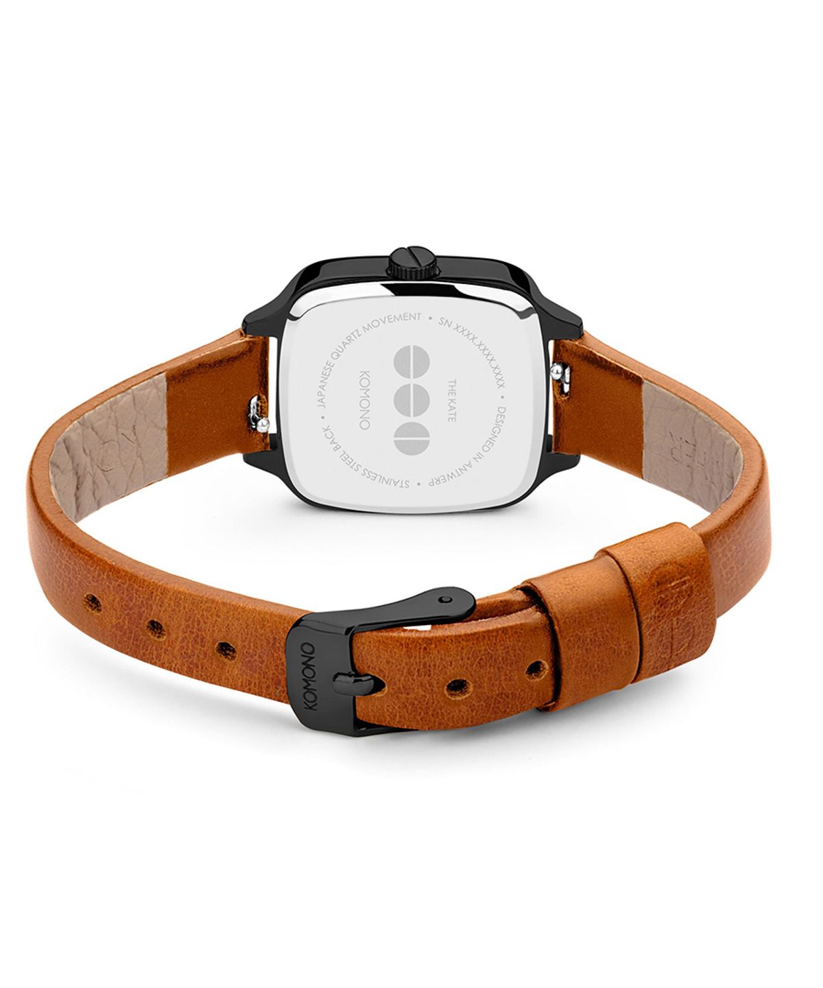 코모노와치(KOMONO WATCH) 케이트 블랙 코냑