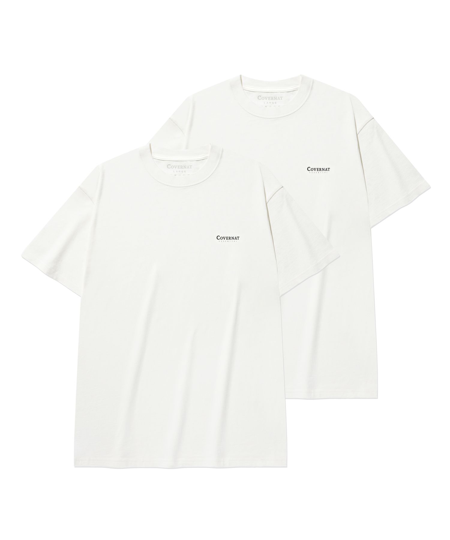 Tシャツ・カットソー COVERNAT Cool Cotton 2PACK T-Shirt White MUSINSA公式 | COVERNAT [2PACK] Cool Cotton T-shirt White+White