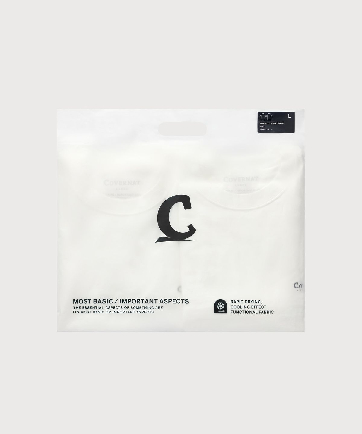 커버낫(COVERNAT) [2PACK] 쿨 코튼 티셔츠 White+White