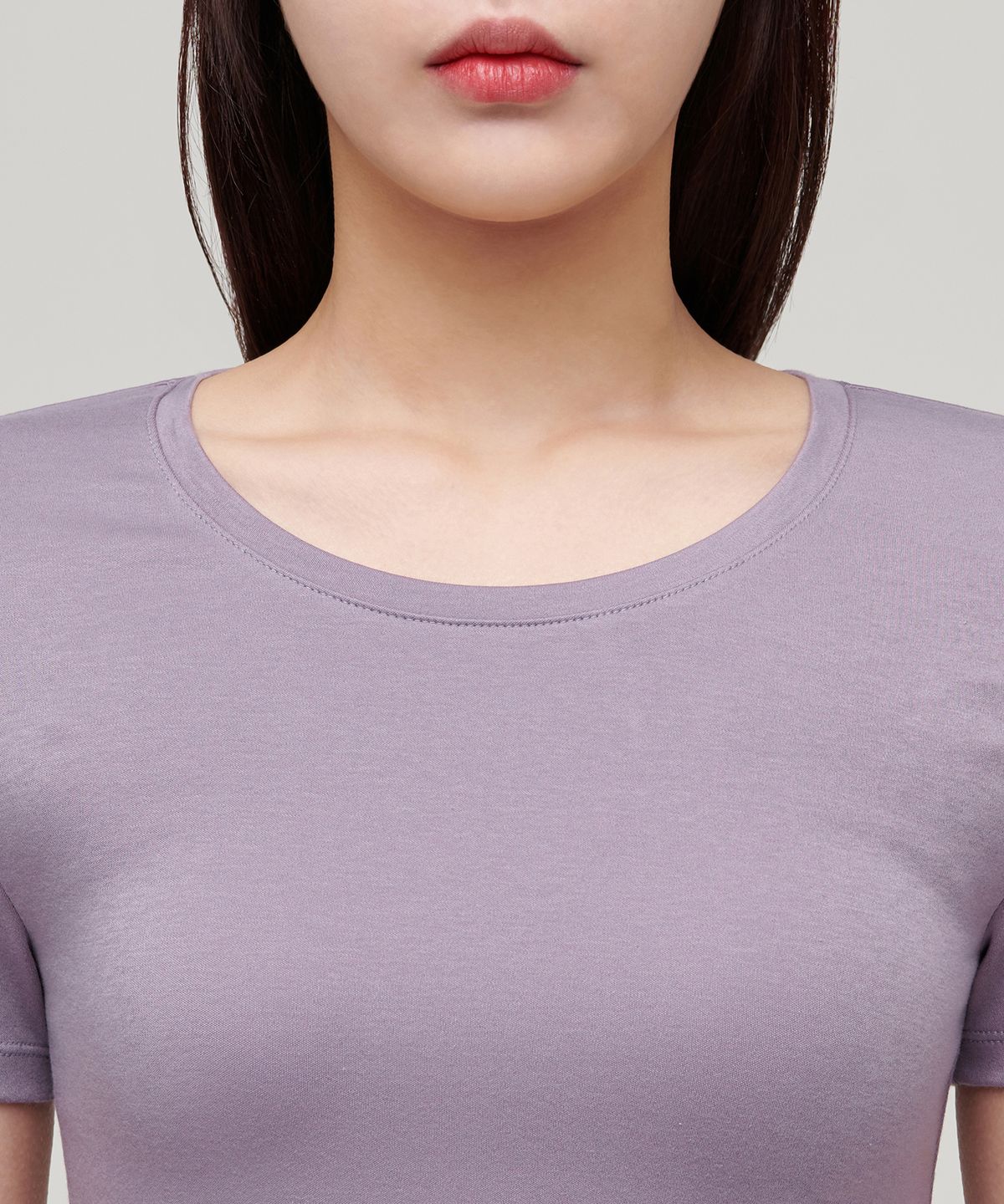 무신사 스탠다드 우먼(MUSINSA STANDARD WOMAN) 우먼즈 수피마 U넥 슬림 핏 티셔츠 [드라이 라벤더]