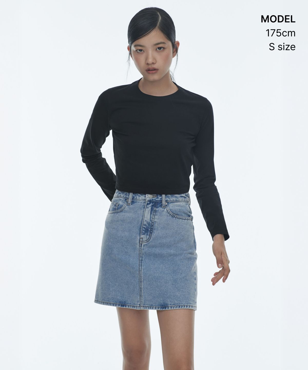 무신사 스탠다드 우먼(MUSINSA STANDARD WOMAN) 우먼즈 데님 미니 스커트 [라이트 인디고]