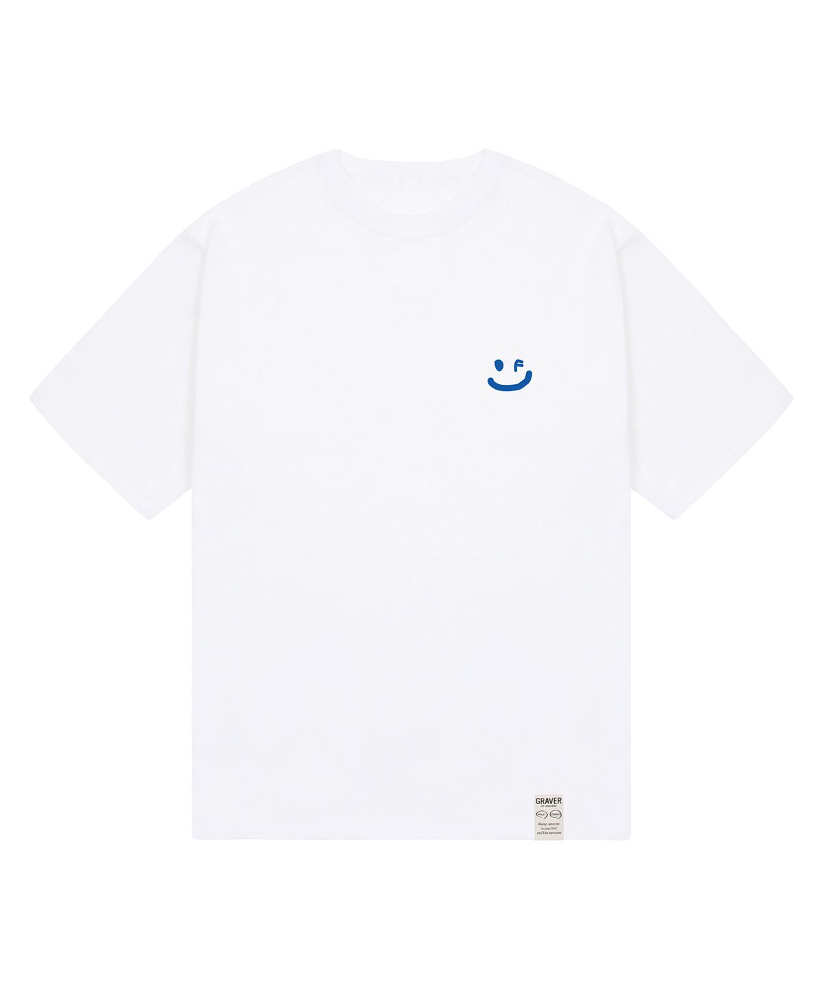 그레이버(GRAVER) [UNISEX]스몰 드로잉스마일 반팔티_3 color