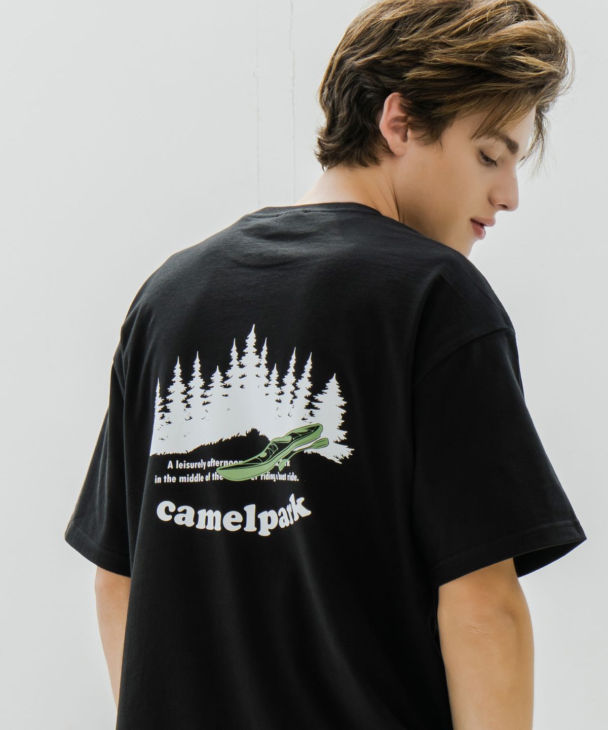 카멜워크(CAMEL WORK) 카멜 파크 반팔티셔츠(블랙)