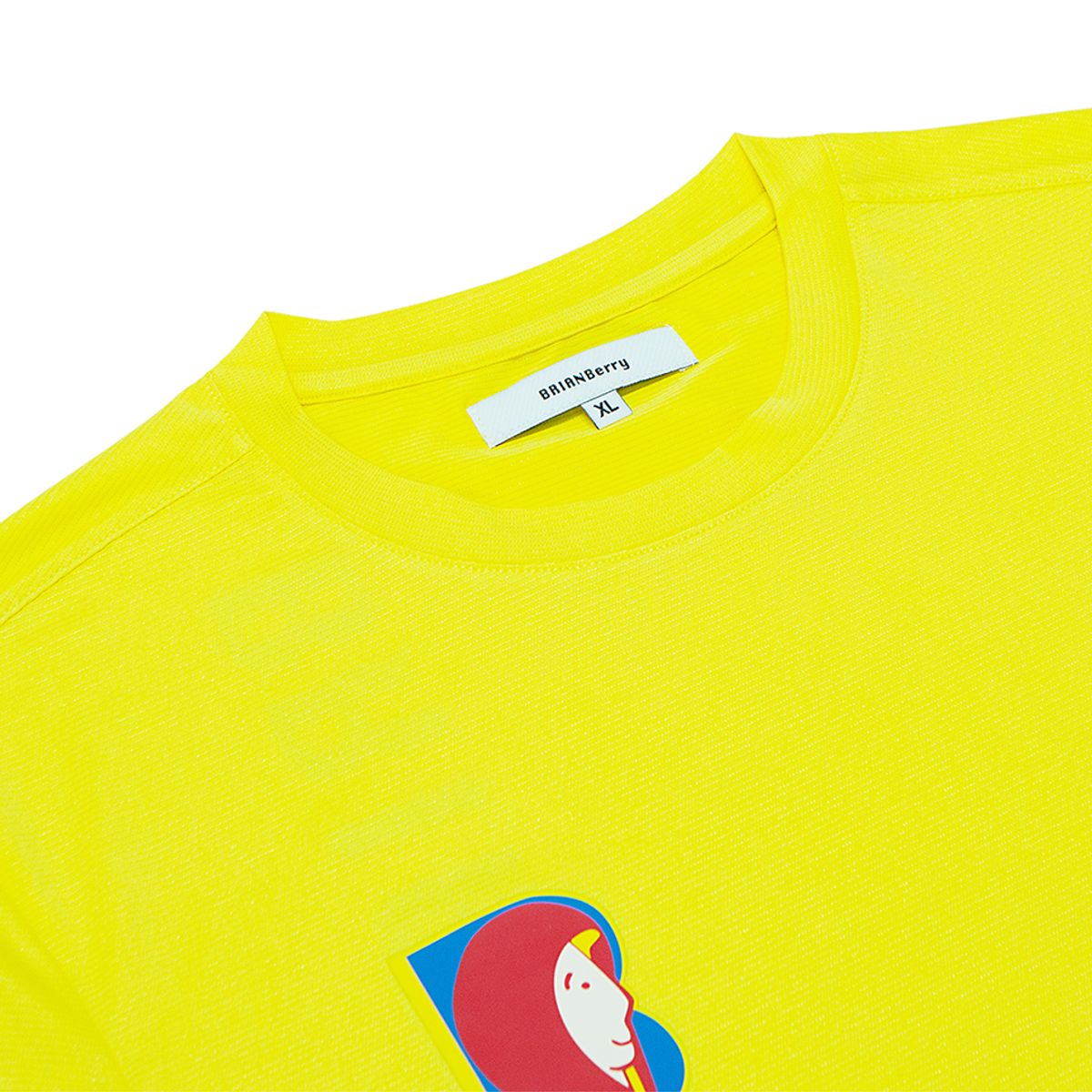 브라이언베리(BRIAN BERRY) FACE BIG PRINT TEE_YELLOW