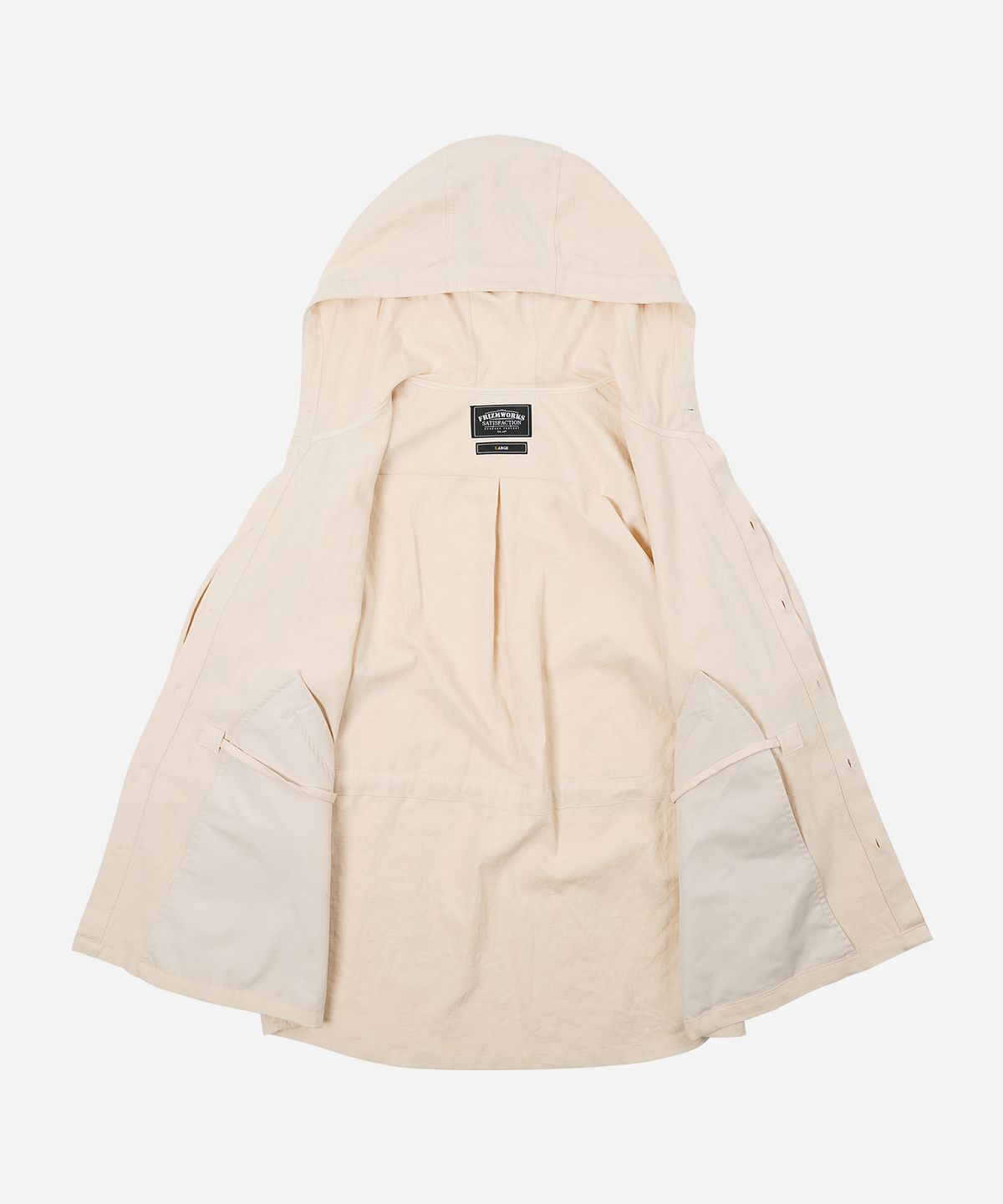 프리즘웍스(FRIZMWORKS) LINEN FISHTAIL SHIRT JACKET _ CREAM BEIGE