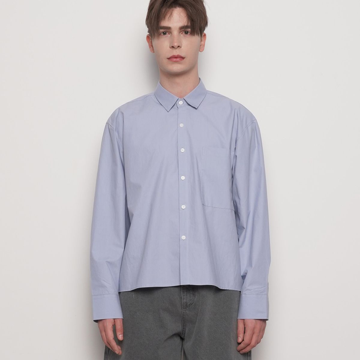 에이본(THE-ABON) MW617 crop over shirts white