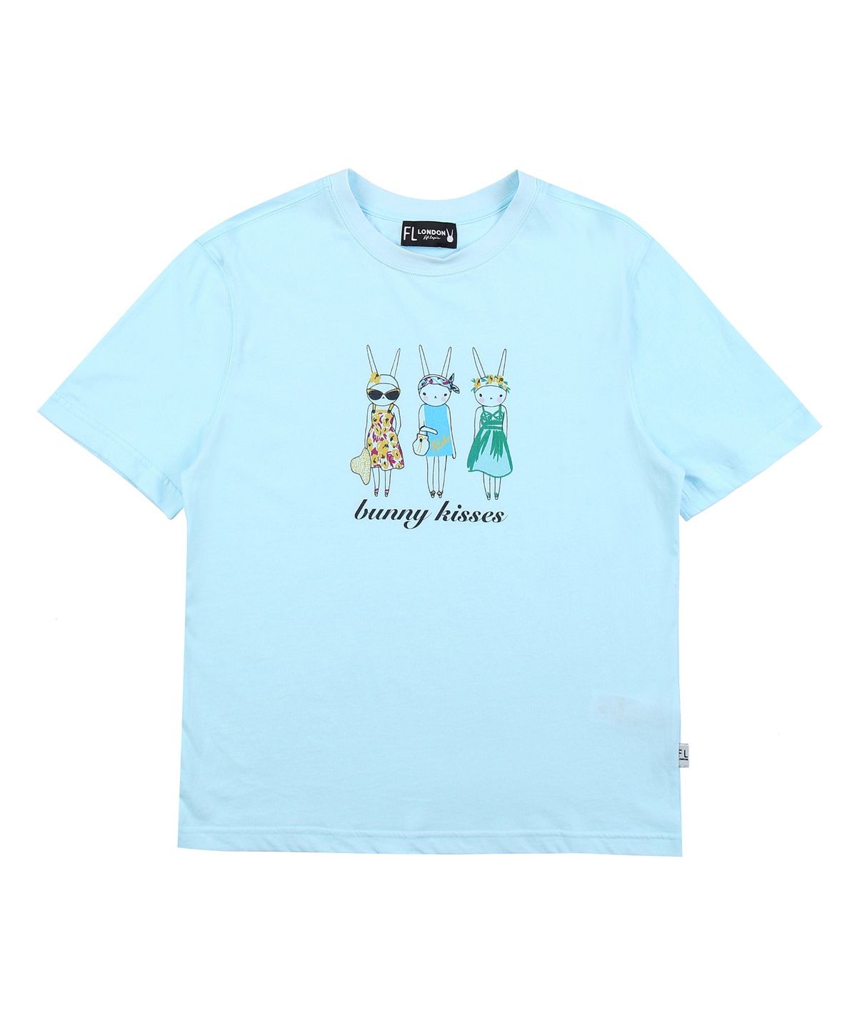 피피라핀(FIFI LAPIN) 여성 레귤러핏 피피3일러스트 기본반팔티셔츠/FS1WTS913F WHITE