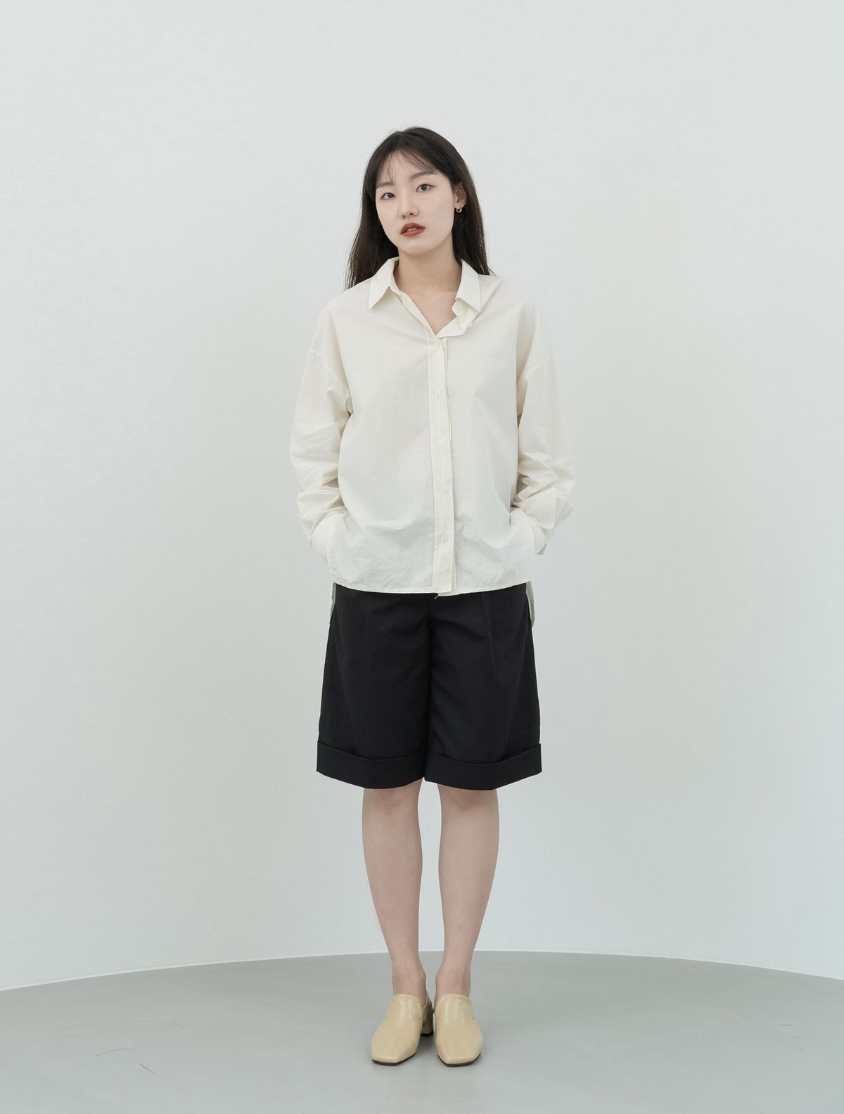 유제(YUJE) COOL BERMUDA SLACKS (2color)