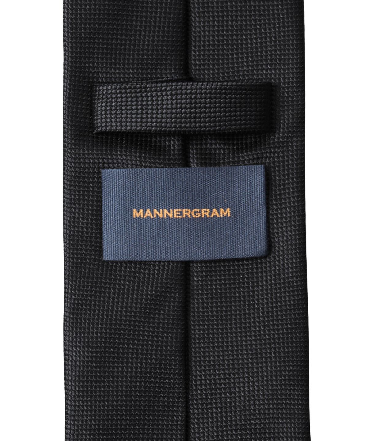 매너그램(MANNERGRAM) 실크 와플 솔리드 블랙