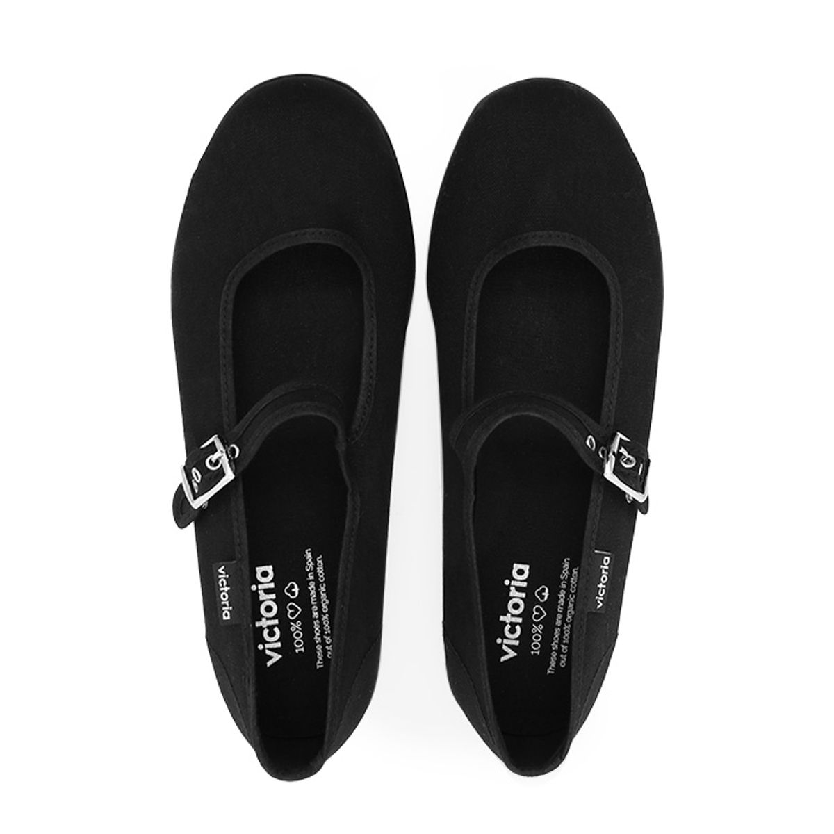 빅토리아 슈즈(VICTORIA SHOES) 쿵푸 코튼 발레리나 (1080109-NEGRO)