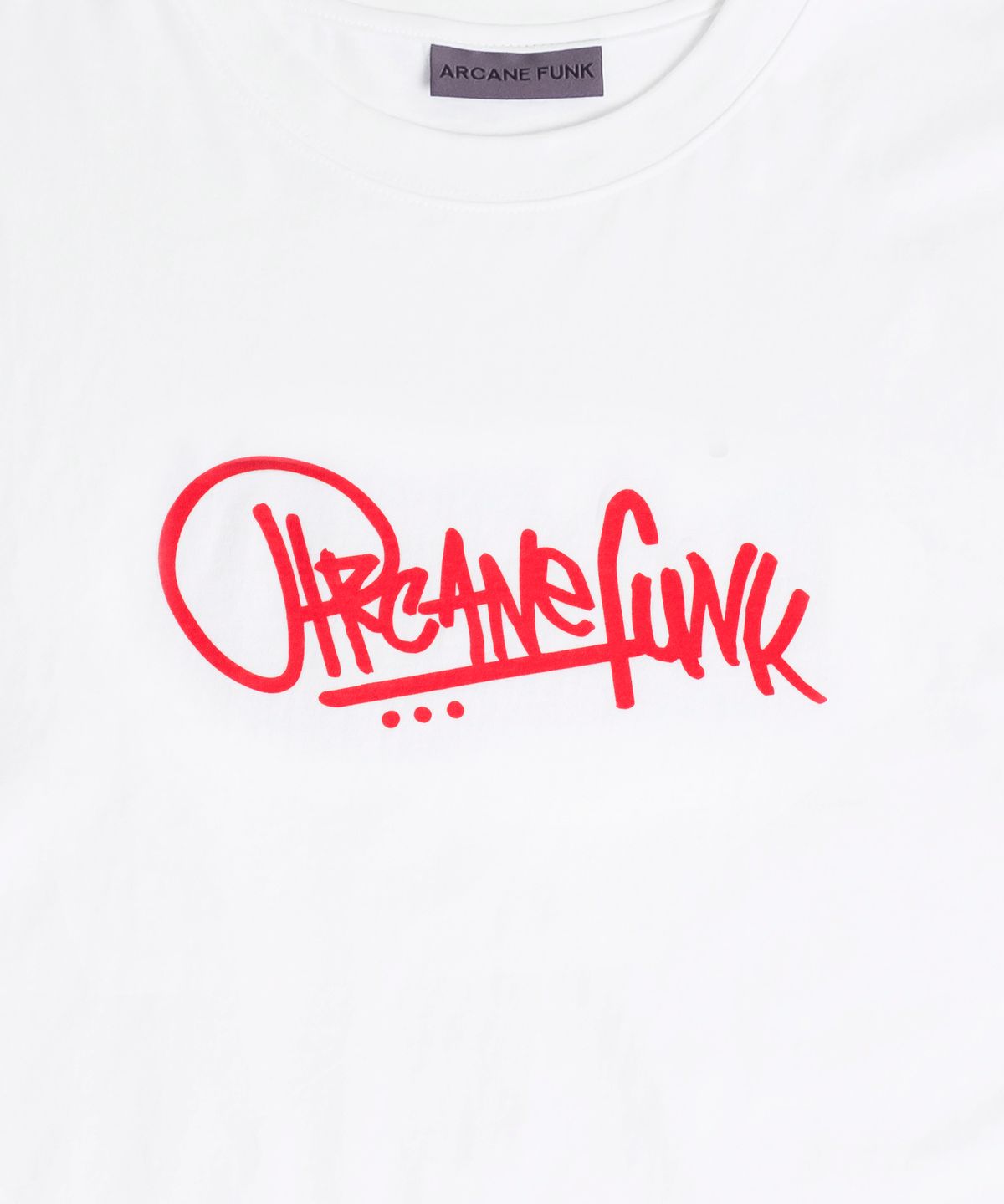 아케인 펑크(ARCANE FUNK) BASIC LOGO TEE white/red