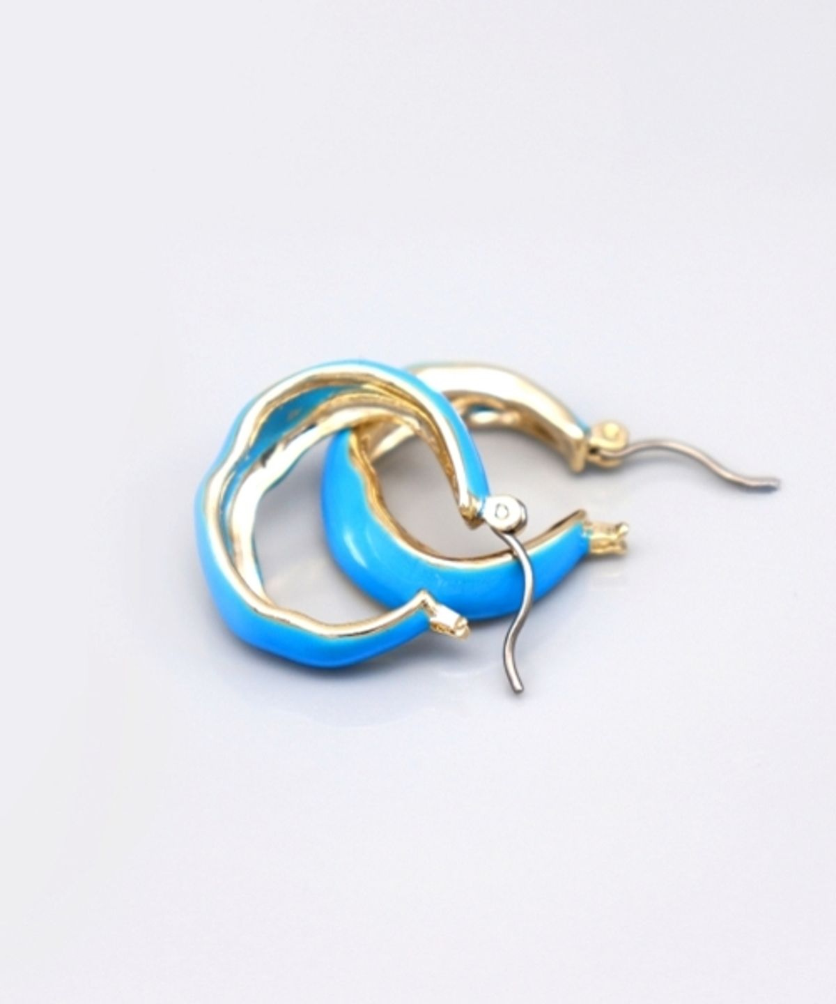 봉보(BONBEAU) Fancy color epoxy hoop Eearings 비비드 네온 컬러 포인트 볼드 후프 귀걸이