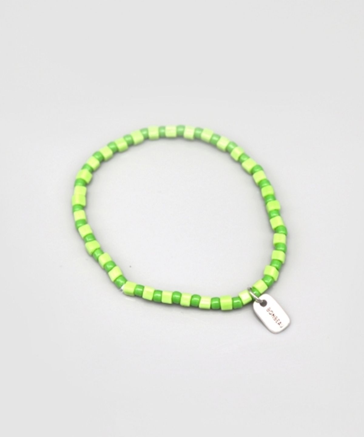 봉보(BONBEAU) Square and Round beads mix layered Bracelet 7color 비즈 믹스 참 레이어드 밴딩 팔찌