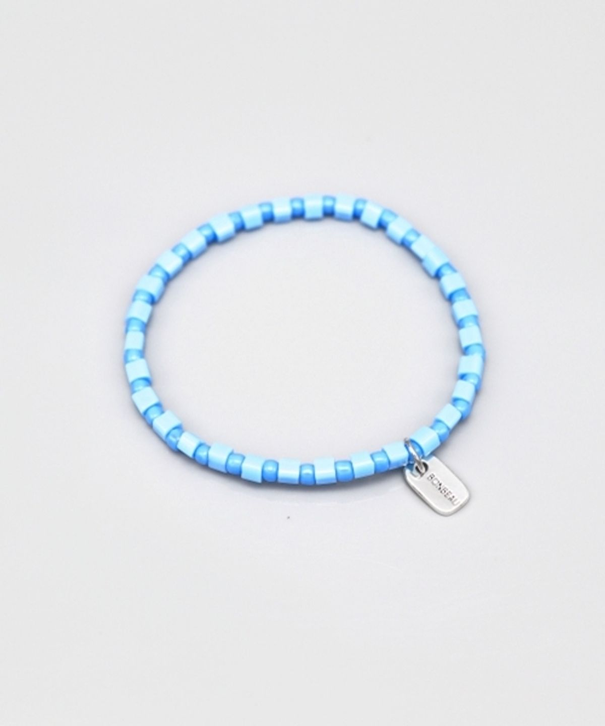 봉보(BONBEAU) Square and Round beads mix layered Bracelet 7color 비즈 믹스 참 레이어드 밴딩 팔찌