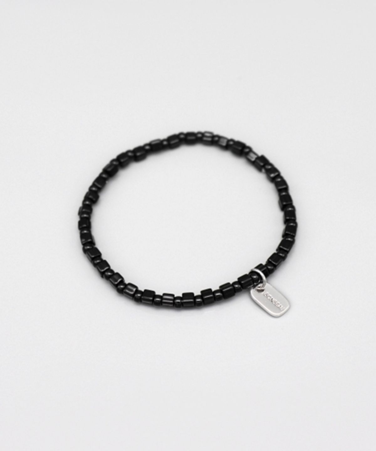 봉보(BONBEAU) Square and Round beads mix layered Bracelet 7color 비즈 믹스 참 레이어드 밴딩 팔찌