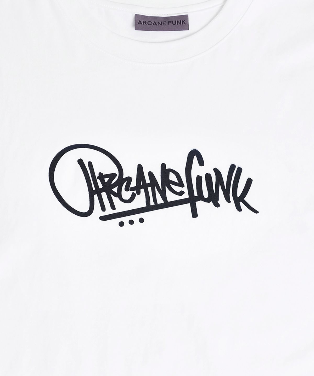 아케인 펑크(ARCANE FUNK) BASIC LOGO TEE white/black