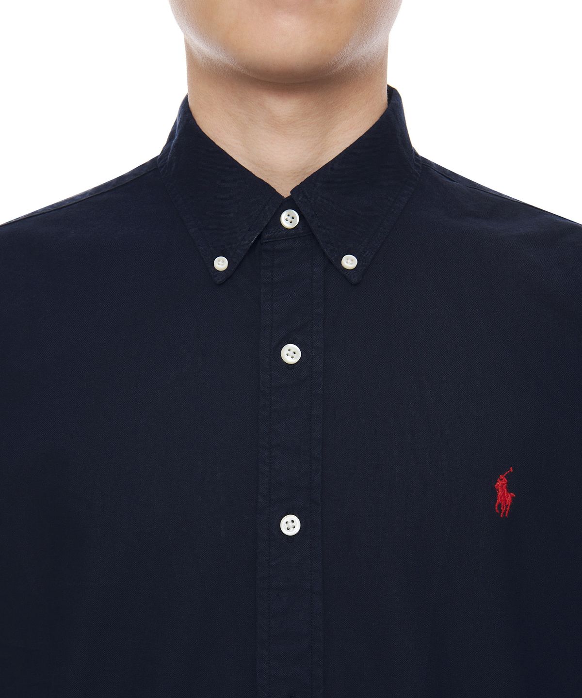 폴로 랄프 로렌(POLO RALPH LAUREN) 커스텀핏 옥스포드 셔츠 - 네이비