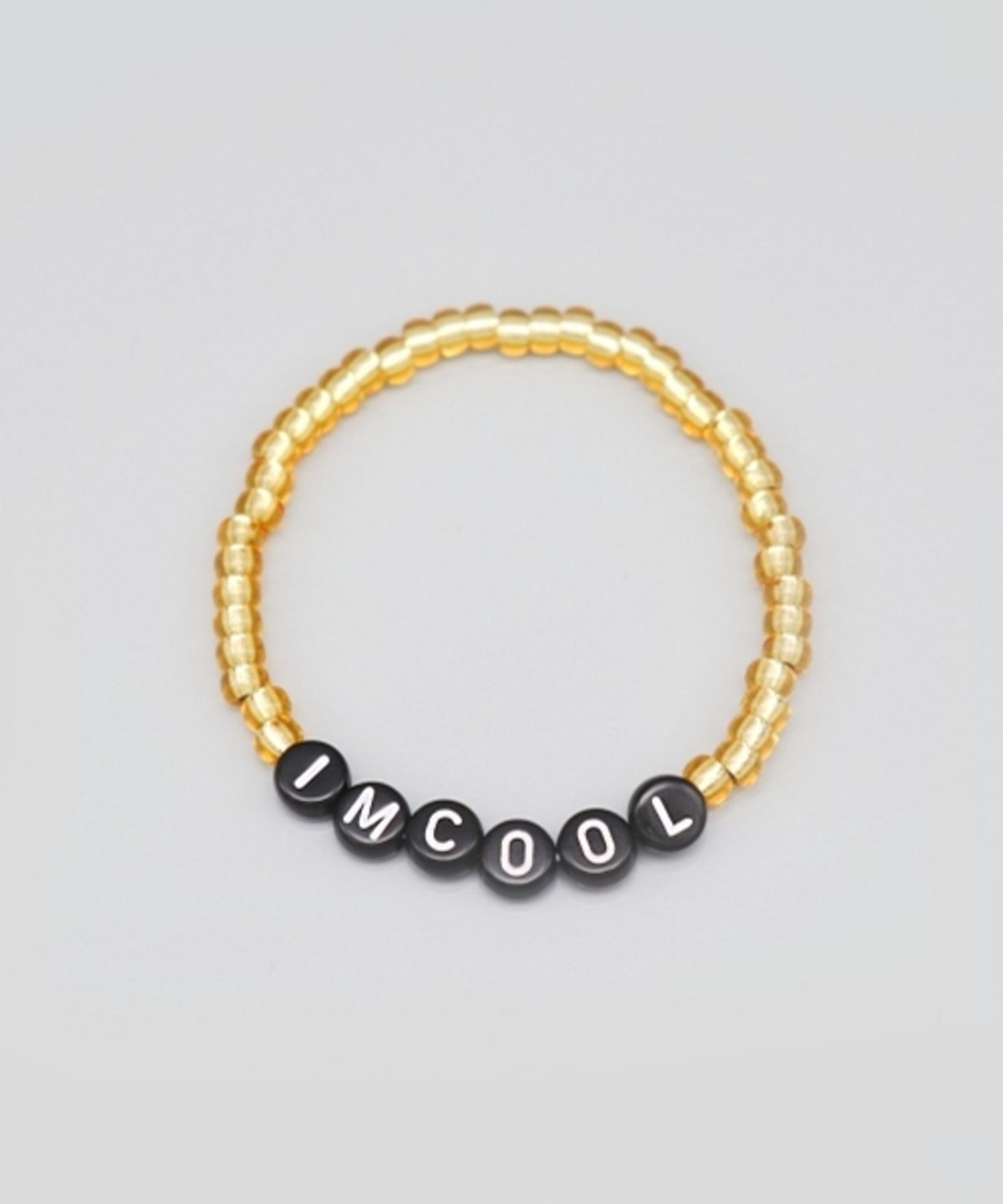 봉보(BONBEAU) Initial color beads simple Bracelet 레터링 이니셜 비즈 팔찌 5color