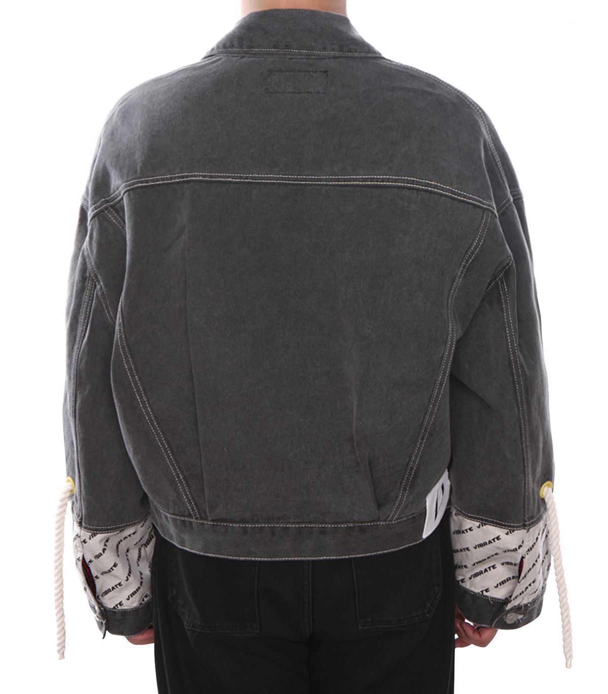 바이브레이트(VIBRATE) QUATRE-ROPE STREET DENIM JACKET (BLACK)