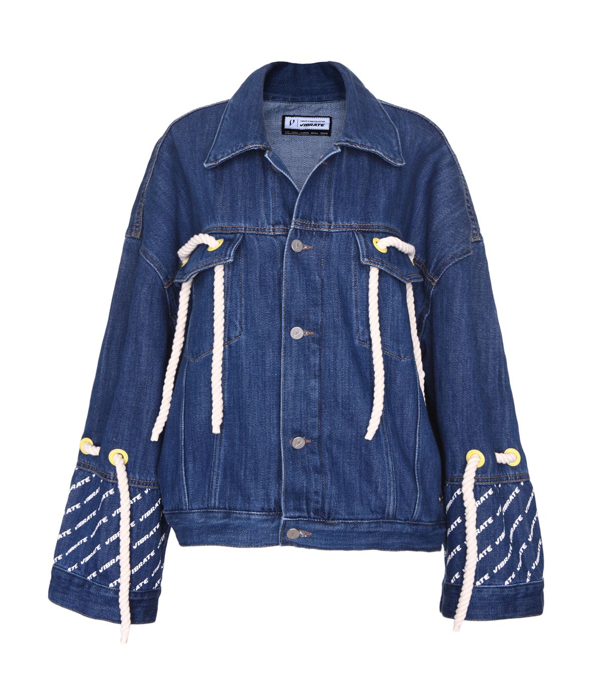 바이브레이트(VIBRATE) ROPE DETAIL AMERICAN DENIM JACKET (BLUE)