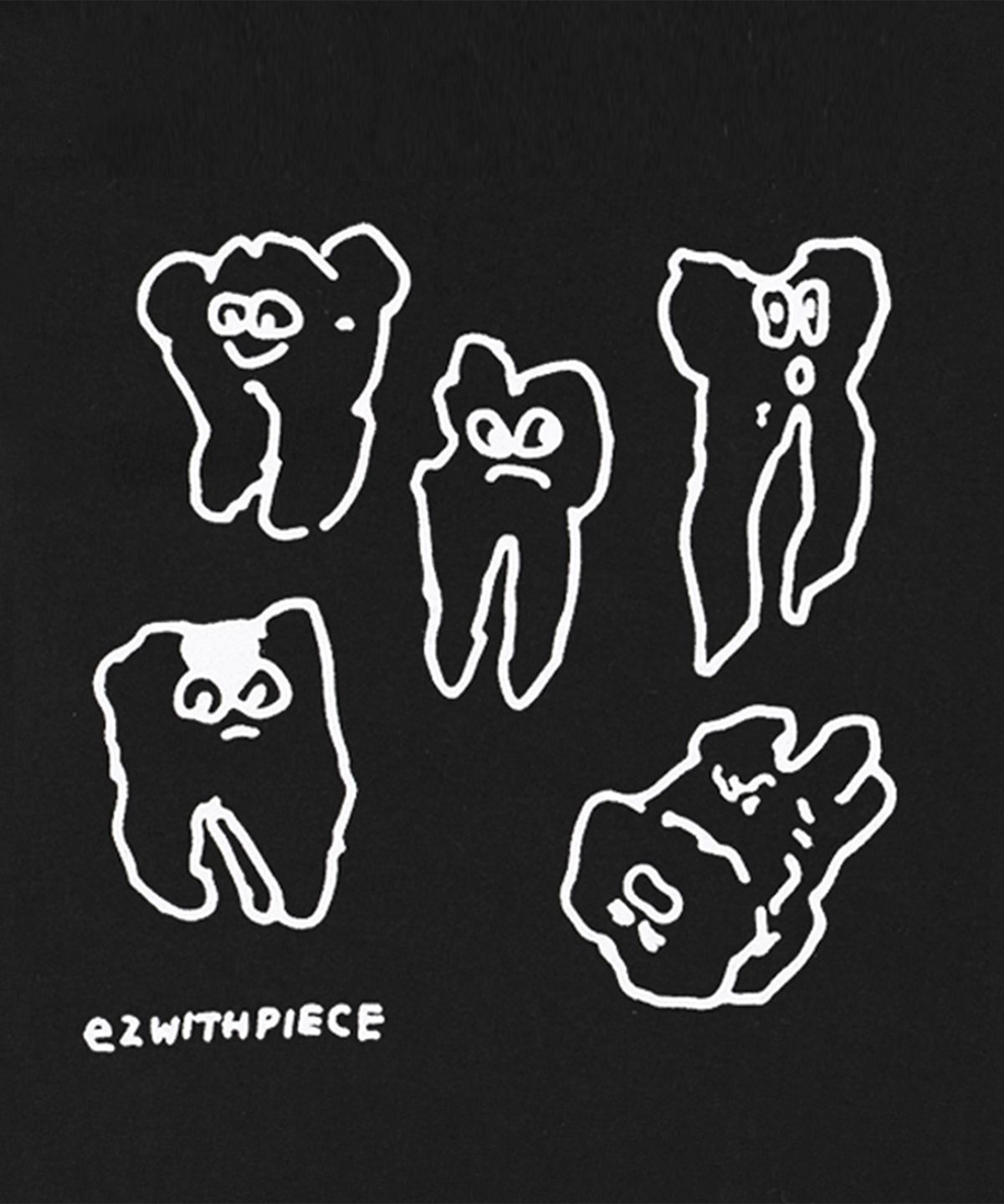 피스메이커(PIECE MAKER) [EZwithPIECE] TEETH TEE (BLACK)