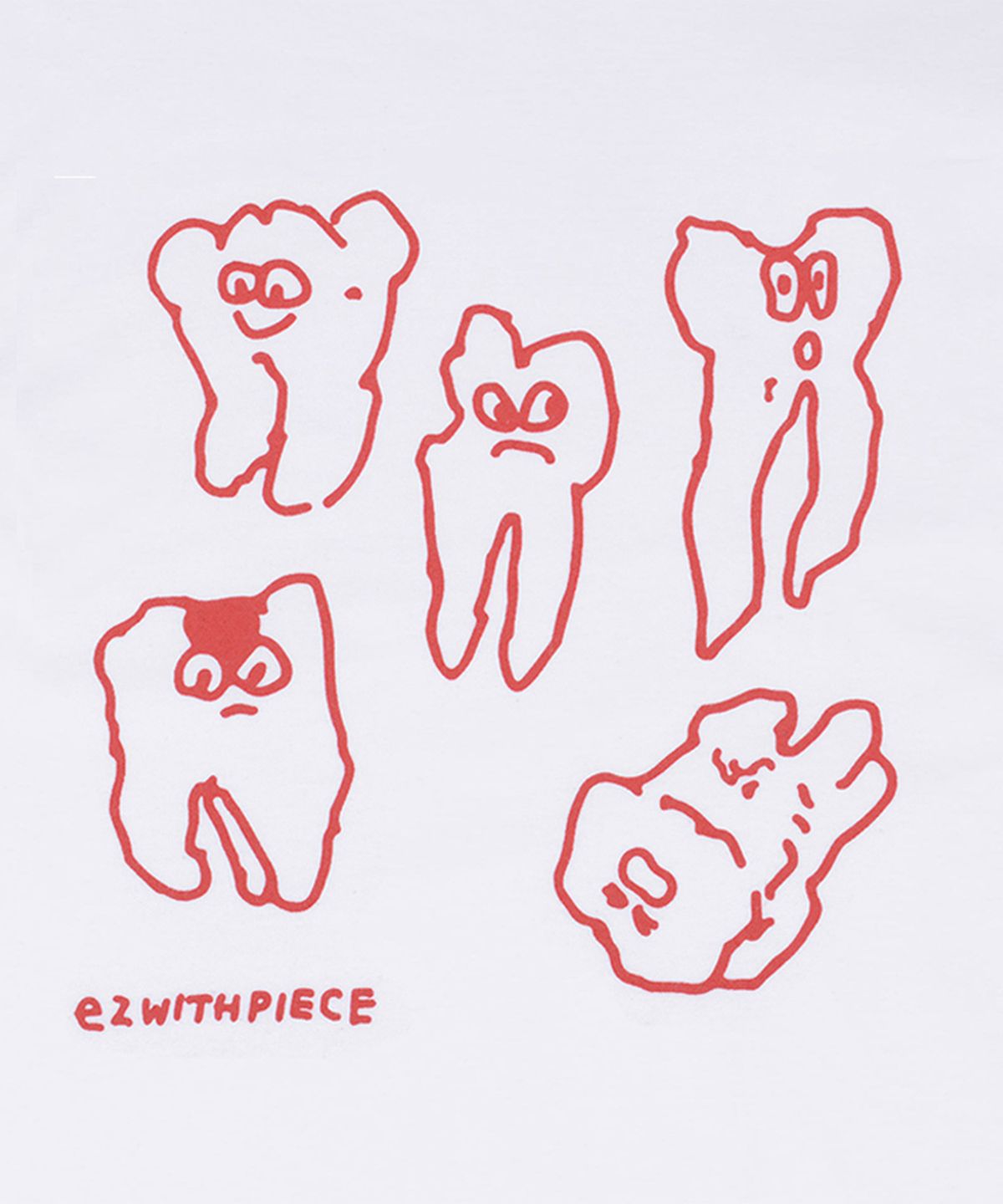 피스메이커(PIECE MAKER) [EZwithPIECE] TEETH TEE (WHITE)