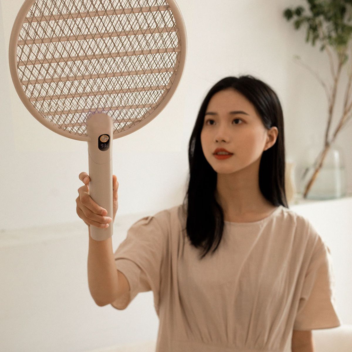 소싱(SOTHING) 충전식 전자 전기모기채 파리채 플러스