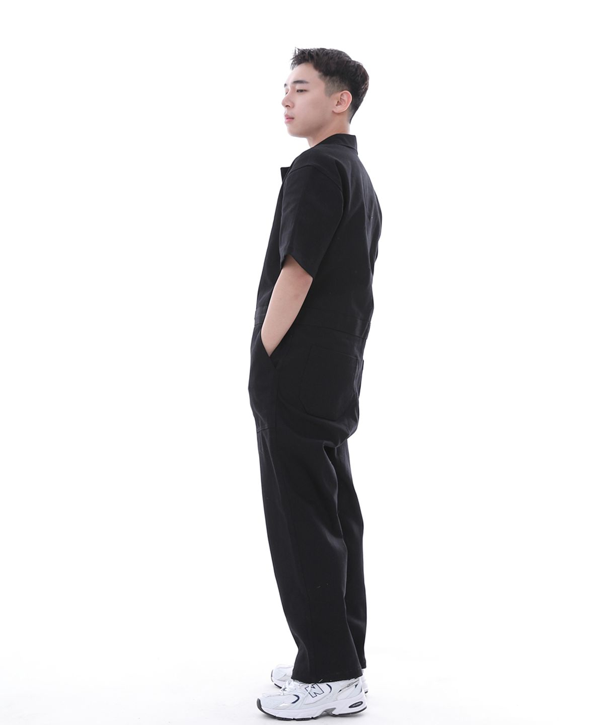 세인트크루(SAINTCREW) 오버라운드 퍼티그 반팔 점프슈트 OF-501S 블랙