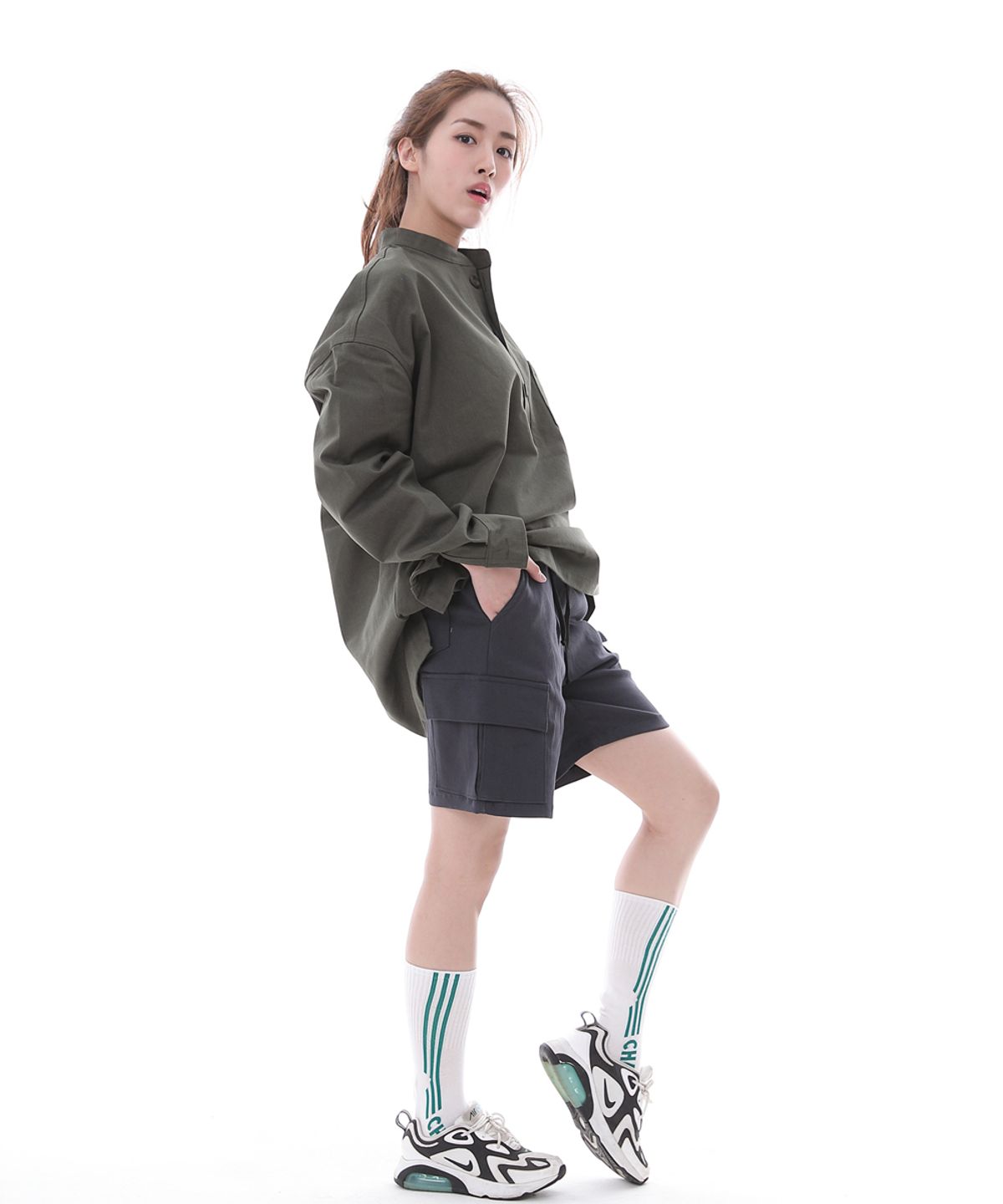 세인트크루(SAINTCREW) 컴포터블 모던 카고쇼츠 CM-1200C 다크그레이