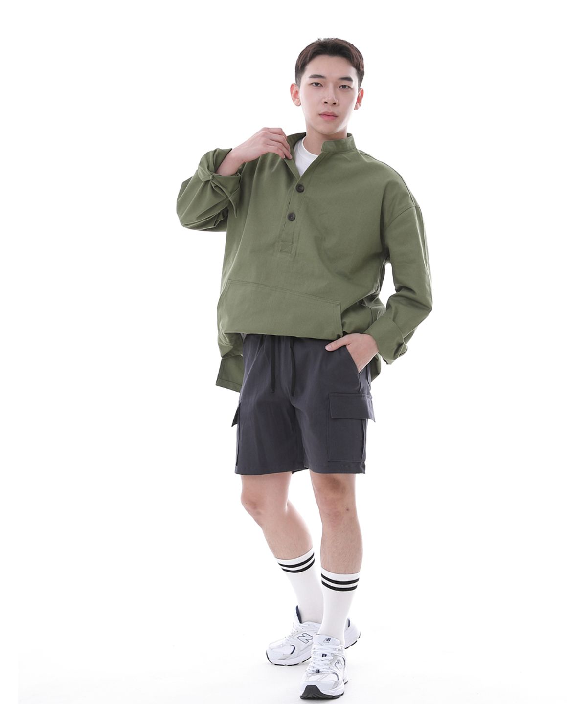 세인트크루(SAINTCREW) 컴포터블 모던 카고쇼츠 CM-1200C 다크그레이