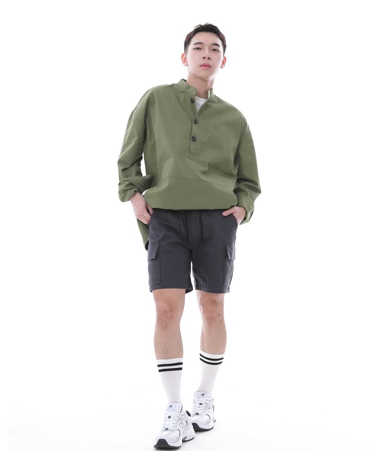 세인트크루(SAINTCREW) 컴포터블 모던 카고쇼츠 CM-1200C 다크그레이