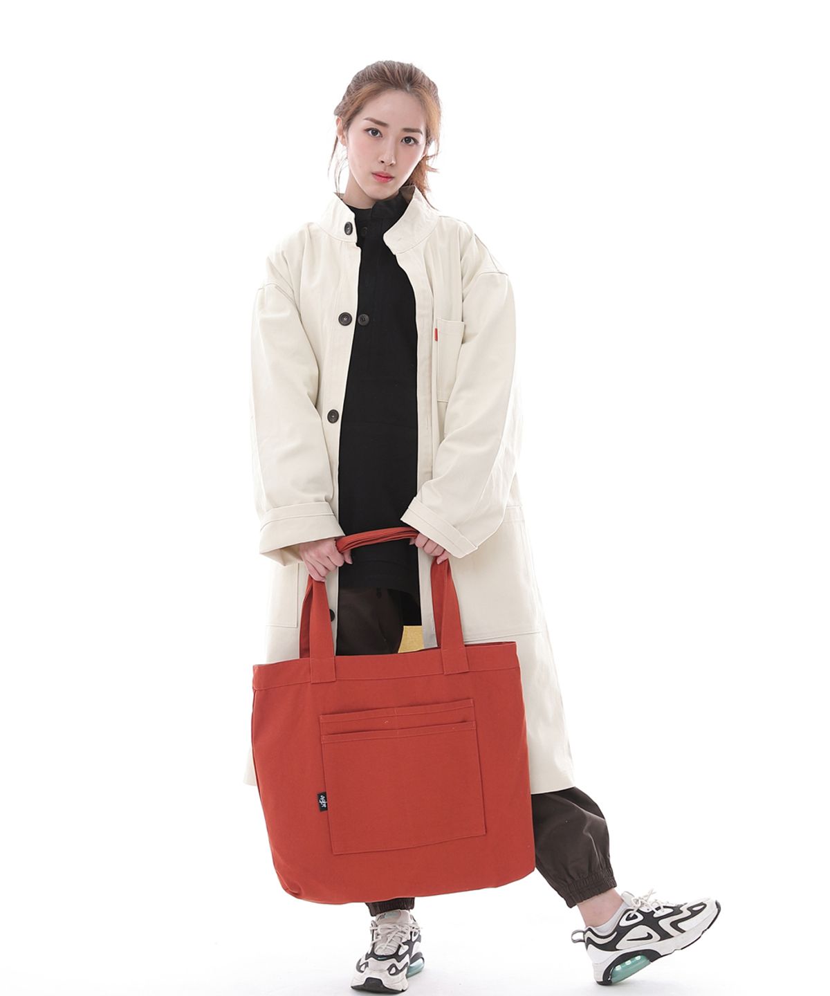 세인트크루(SAINTCREW) 프리스타일 라이프 심플 빅사이즈 에코백 FLB-102 브릭