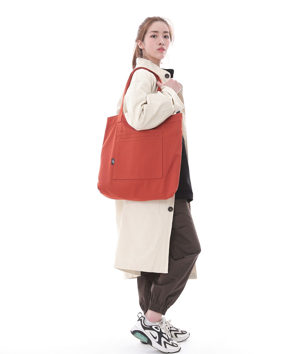 세인트크루(SAINTCREW) 프리스타일 라이프 심플 빅사이즈 에코백 FLB-102 브릭