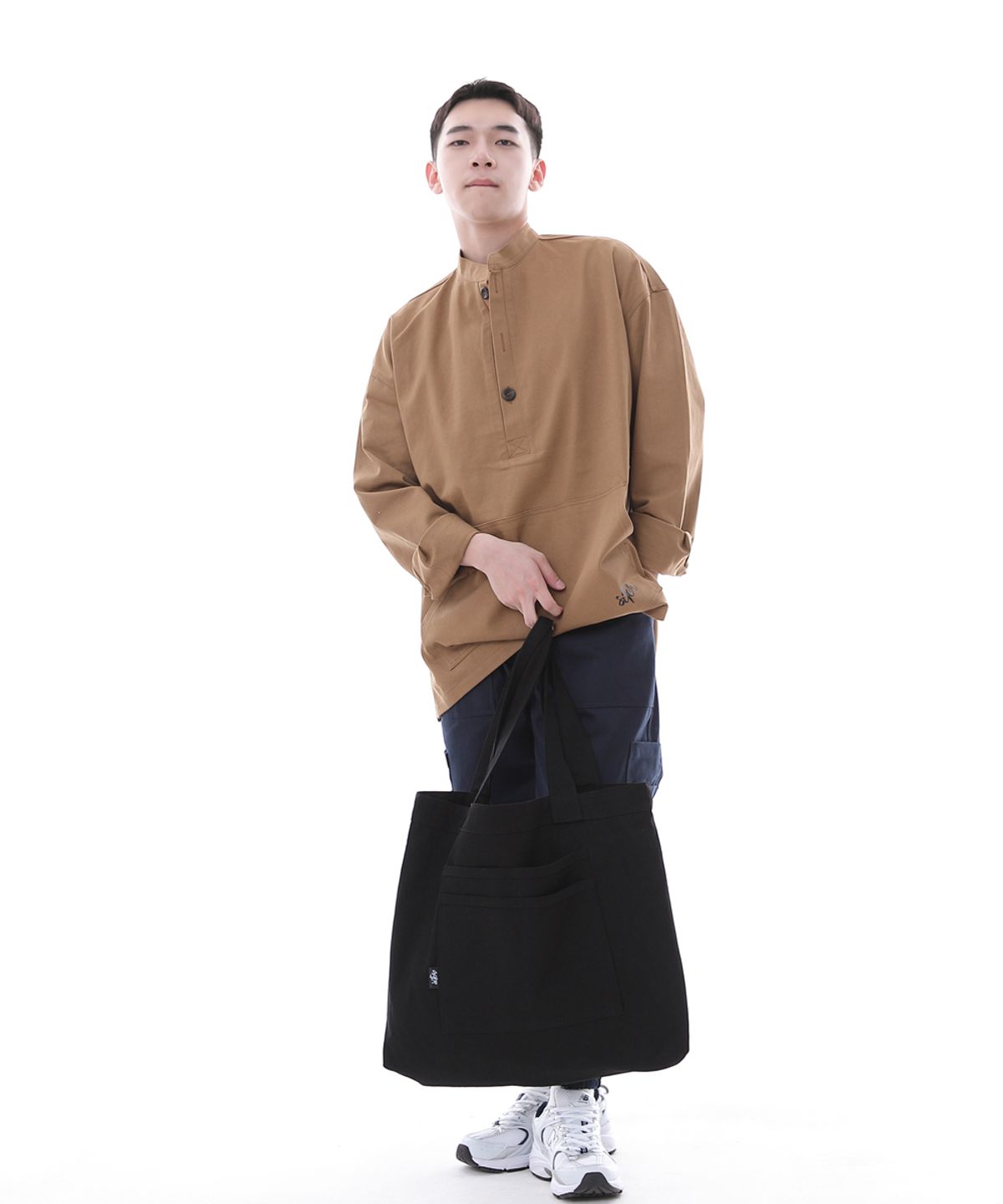 세인트크루(SAINTCREW) 프리스타일 라이프 심플 빅사이즈 에코백 FLB-102 블랙