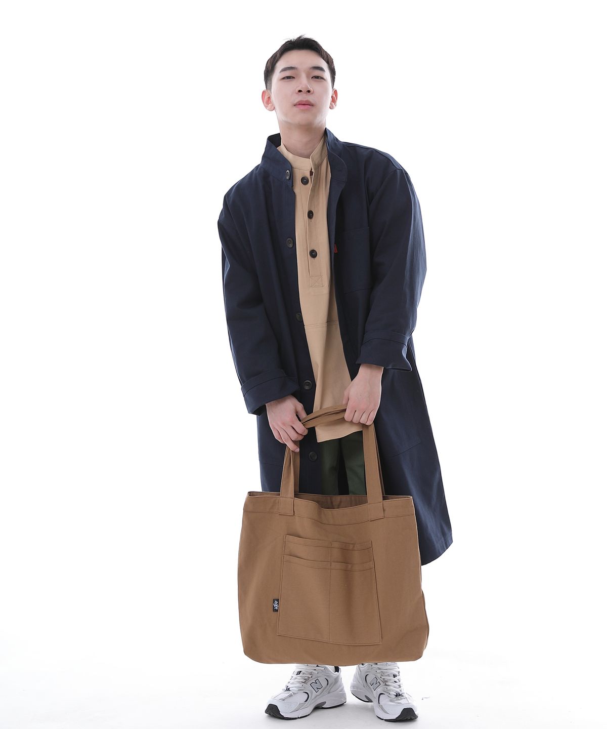 세인트크루(SAINTCREW) 프리스타일 라이프 심플 빅사이즈 에코백 FLB-102 카멜
