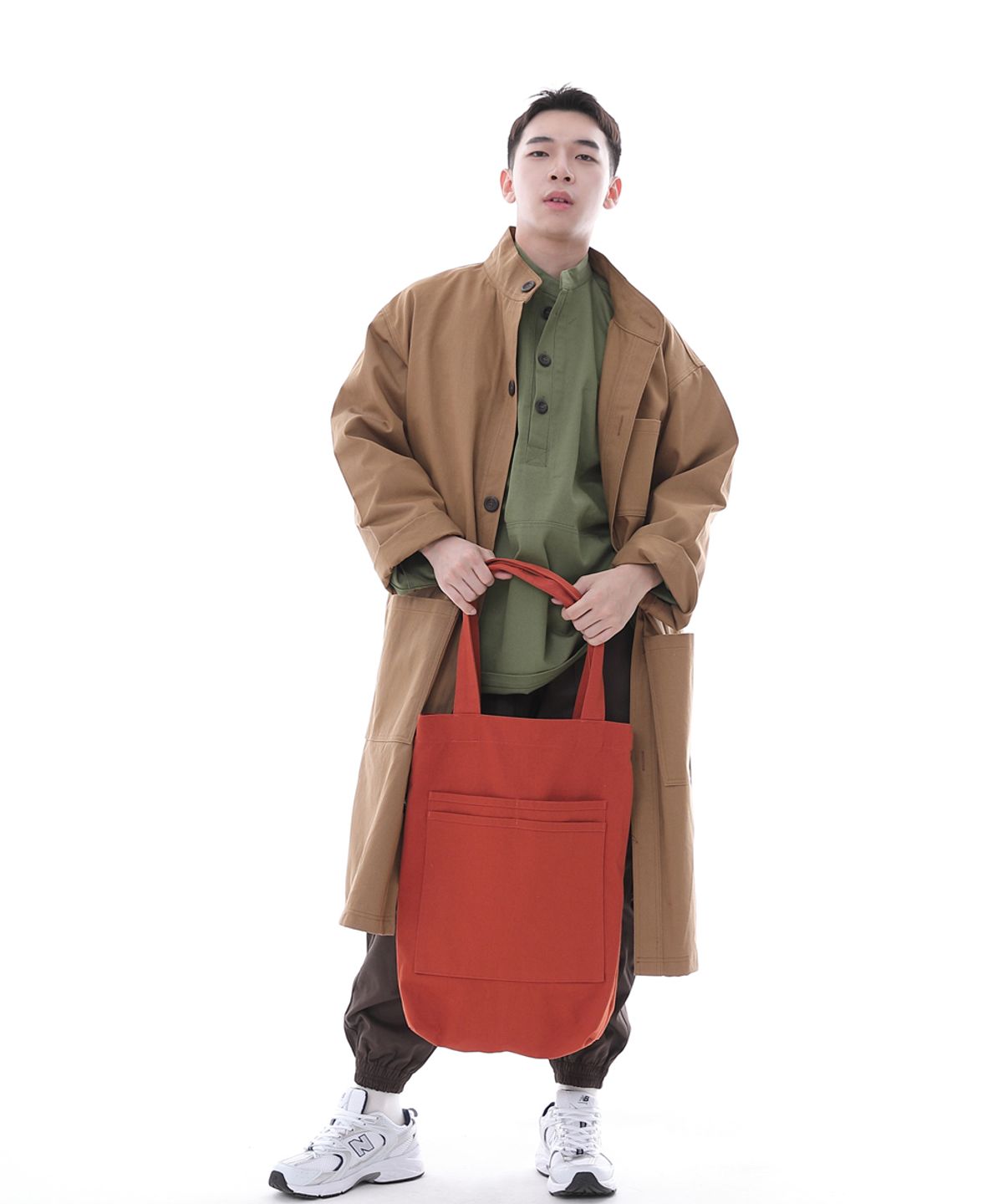 세인트크루(SAINTCREW) 프리스타일 라이프 심플 쇼퍼 에코백 FLS-103 브릭