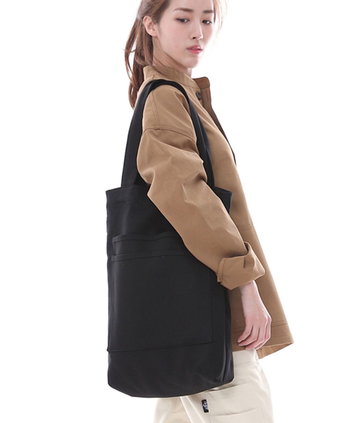 세인트크루(SAINTCREW) 프리스타일 라이프 심플 쇼퍼 에코백 FLS-103 블랙