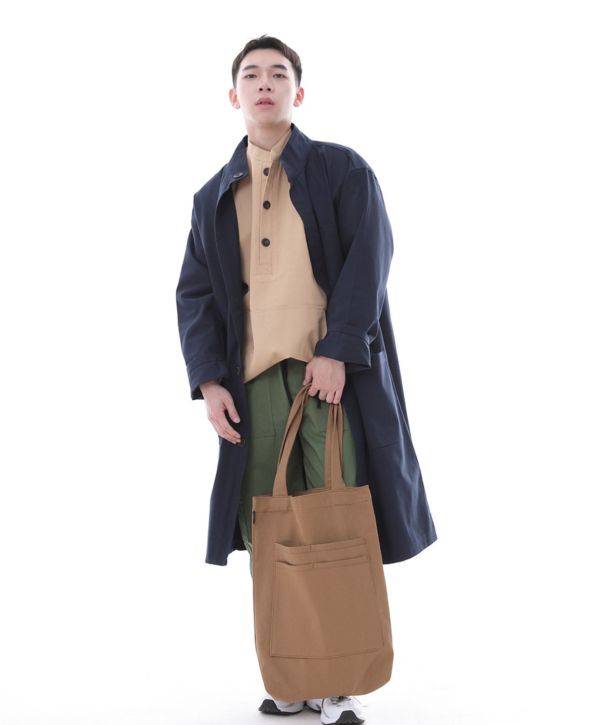 세인트크루(SAINTCREW) 프리스타일 라이프 심플 쇼퍼 에코백 FLS-103 카멜