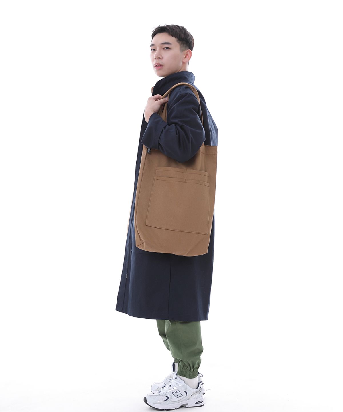 세인트크루(SAINTCREW) 프리스타일 라이프 심플 쇼퍼 에코백 FLS-103 카멜