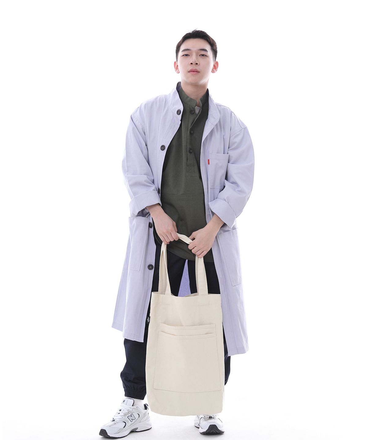 세인트크루(SAINTCREW) 프리스타일 라이프 심플 쇼퍼 에코백 FLS-103 크림