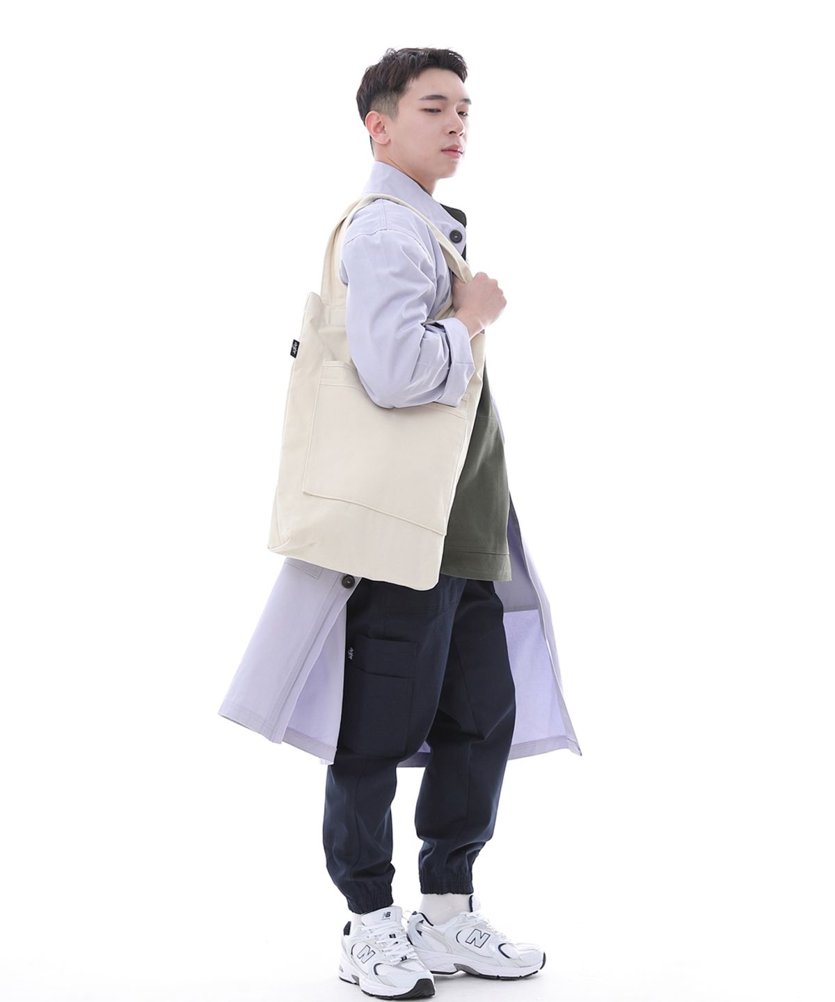 세인트크루(SAINTCREW) 프리스타일 라이프 심플 쇼퍼 에코백 FLS-103 크림