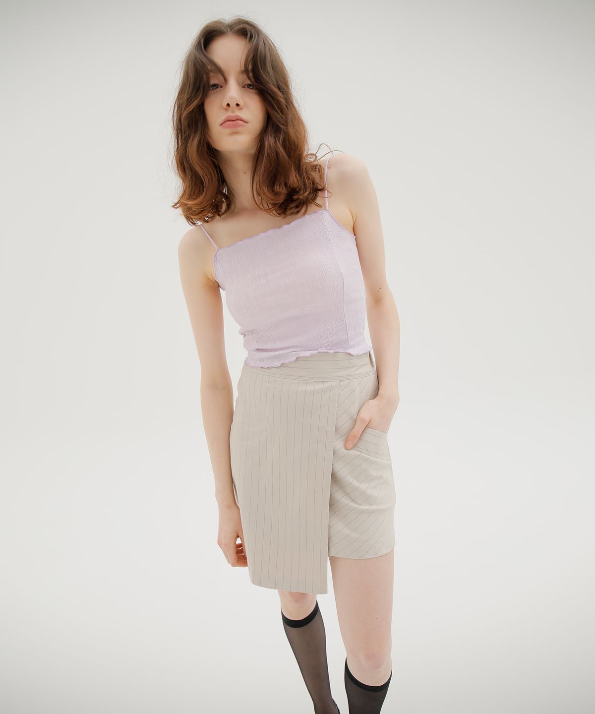 느와(NOIR) Pin Skirt